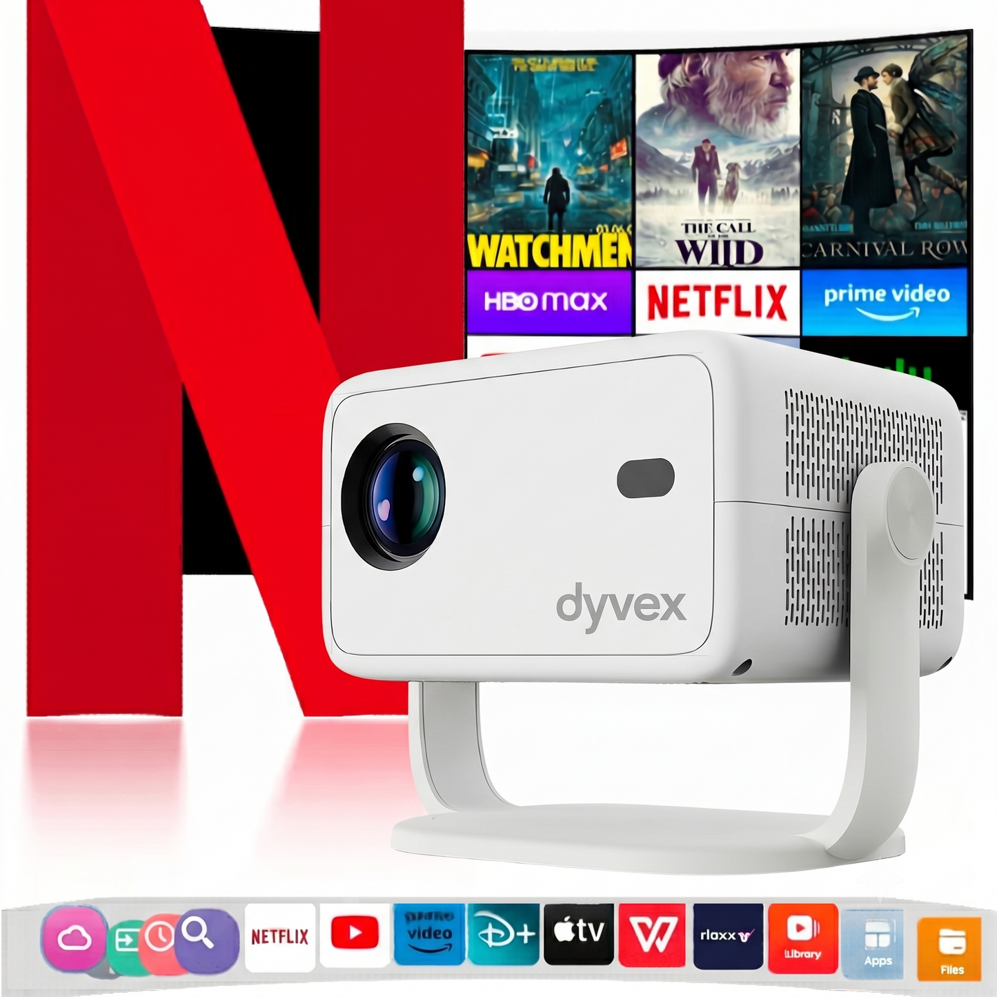 Projecteur DYVEX 4K V12 avec trépied intégré